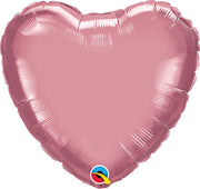 Qualatex 18 inch HEART - CHROME MAUVE Foil Balloon 89628-Q-U