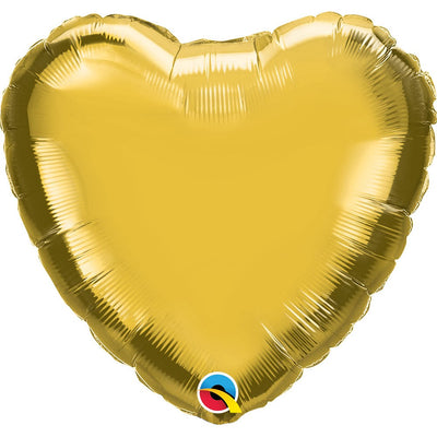 Qualatex 18 inch HEART - METALLIC GOLD Foil Balloon 35432-Q