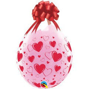 Qualatex 18 inch HEARTS & HEARTS-A-ROUND NECK-UP Latex Balloons