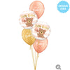 Qualatex 18 inch HELLO BABY BEAR & BALLOONS Foil Balloon 26603-Q-P