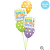 Qualatex 18 inch HUGS KISSES GET WELL WISHES Foil Balloon 18856-Q-U
