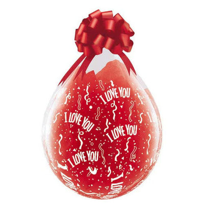 Qualatex 18 inch I LOVE YOU-A-ROUND NECK-UP Latex Balloons