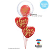 Qualatex 18 inch I LOVE YOU GOLD SCRIPT Foil Balloon 78540-Q-U