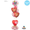 Qualatex 18 inch I LOVE YOU GOLD SCRIPT Foil Balloon 78540-Q-U