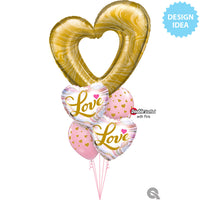 Qualatex 18 inch LOVE COLORFUL MARBLE Foil Balloon 24738-Q-U