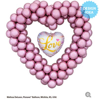 Qualatex 18 inch LOVE COLORFUL MARBLE Foil Balloon