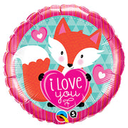 Qualatex 18 inch LOVE YOU FOXY HEART Foil Balloon 23459-Q-P