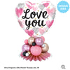 Qualatex 18 inch LOVE YOU PINK WATERCOLOR HEARTS Foil Balloon 20986-Q-U