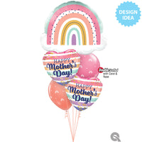 Qualatex 18 inch MOTHER'S DAY BOHO STRIPES Foil Balloon 25692-Q-U