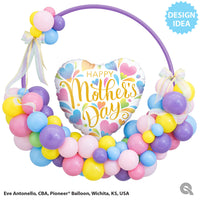 Qualatex 18 inch MOTHER'S DAY PASTEL HEARTS Foil Balloon 17441-Q-U