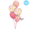 Qualatex 18 inch MOTHER'S DAY PINK & GOLD DOTS Foil Balloon 55828-Q-U