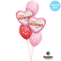Qualatex 18 inch VALENTINE'S CONFETTI OMBRE Foil Balloon 97160-Q-U