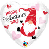 Qualatex 18 inch VALENTINE'S DAY GNOME Foil Balloon 21501-Q-U