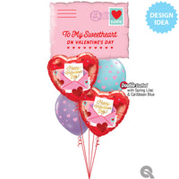 Qualatex 18 inch VALENTINE'S LOVE LETTER Foil Balloon 24762-Q-U