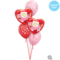 Qualatex 18 inch VALENTINE'S LOVE LETTER Foil Balloon 24762-Q-U