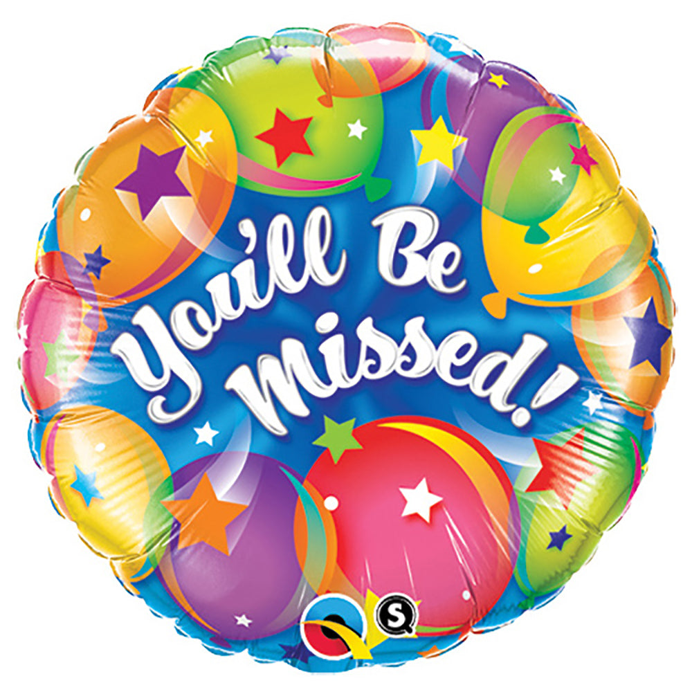 Qualatex 18 inch YOU'LL BE MISSED BALLOONS Foil Balloon