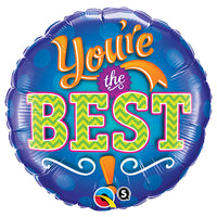 Qualatex 18 inch YOU'RE THE BEST EMBLEM Foil Balloon