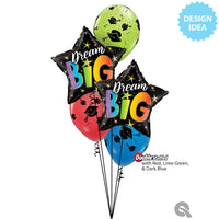 Qualatex 20 inch DREAM BIG RAINBOW STARS Foil Balloon 17425-Q-U