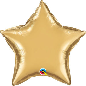 Qualatex 20 inch STAR - CHROME GOLD Foil Balloon 89657-Q-U