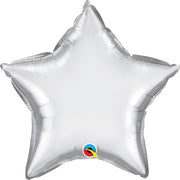 Qualatex 20 inch STAR - CHROME SILVER Foil Balloon 89654-Q-U