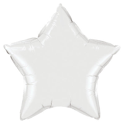 Qualatex 20 inch STAR - WHITE Foil Balloon 12643-Q