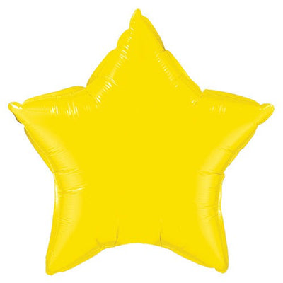 Qualatex 20 inch STAR - YELLOW Foil Balloon 12627-Q