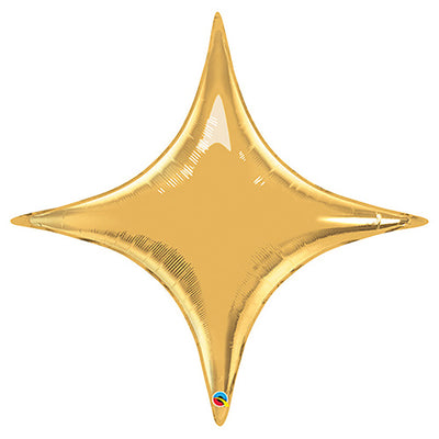 Qualatex 20 inch STARPOINT - METALLIC GOLD (AIR-FILL ONLY) Foil Balloon 22917-Q-U