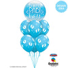 Qualatex 22 inch BUBBLE - BABY BOY BLUE & CONFETTI DOTS Bubble Balloon 10040-Q
