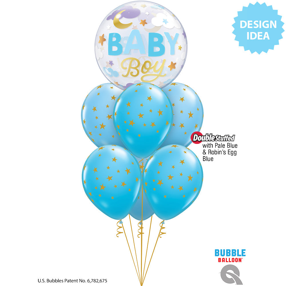 22in Qualatex Bubble Baby Boy Sweet Dreams Bubble Balloon