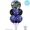 Qualatex 22 inch BUBBLE - BIRTHDAY OUTER SPACE Bubble Balloon 13079-Q