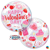 Qualatex 22 inch BUBBLE - EVERYTHING VALENTINE'S Bubble Balloon 97137-Q