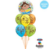 Qualatex 22 inch BUBBLE - GET WELL MONKEYS Bubble Balloon 66090-Q