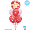 Qualatex 22 inch BUBBLE - I LOVE YOU PAPER HEARTS Bubble Balloon 20941-Q
