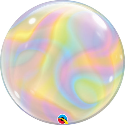 Qualatex 22 inch BUBBLE - IRIDESCENT SWIRLS Bubble Balloon 13081-Q