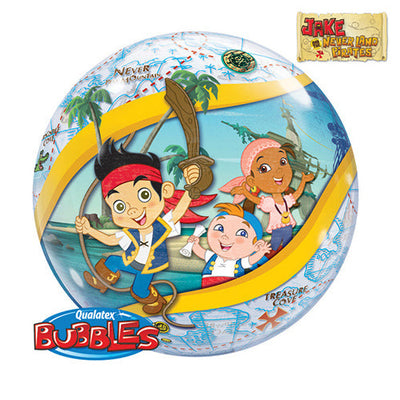 Qualatex 22 inch BUBBLE - JAKE AND THE NEVER LAND PIRATE Bubble Balloon 12597-Q