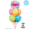 Qualatex 22 inch BUBBLE - M(HEART)M DAY BIG HEARTS Bubble Balloon 98326-Q