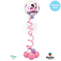 Qualatex 22 inch BUBBLE - MINNIE MOUSE 1ST BIRTHDAY Bubble Balloon 12862-Q