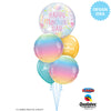 Qualatex 22 inch BUBBLE - MOTHER'S DAY FLORAL PASTEL Bubble Balloon 98325-Q