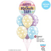 Qualatex 22 inch BUBBLE - MOTHER'S DAY PASTEL STRIPES Bubble Balloon 17408-Q