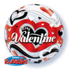 Qualatex 22 inch BUBBLE - TO MY VALENTINE BANNER HEARTS Bubble Balloon 33907-Q