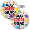 Qualatex 22 inch BUBBLE - WAY TO GO GRAD EVERYTHING Bubble Balloon 98328-Q
