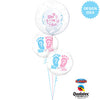 Qualatex 24" DECO BUBBLE - BABY FOOTPRINTS Bubble Balloon 49459-Q