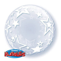 24 Inch Qualatex Deco Bubble - Stylish Stars Balloon - 42671