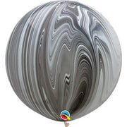 Qualatex 30 inch BLACK AND WHITE SUPERAGATES Latex Balloons 35206-Q