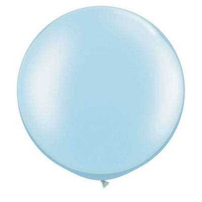 Qualatex 30 inch QUALATEX PEARL LIGHT BLUE Latex Balloons 39882-Q