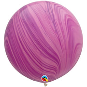 Qualatex 30 inch SUPERAGATE - PINK VIOLET RAINBOW Latex Balloons 63758-Q