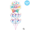 Qualatex 31 inch Birthday Ombre Cupcake Foil Balloon 24016-Q-P