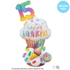 Qualatex 31 inch Birthday Ombre Cupcake Foil Balloon 24016-Q-P