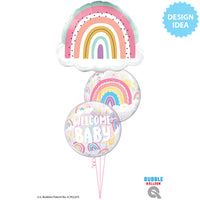 Qualatex 32 inch BOHO COLORFUL RAINBOW Foil Balloon 25656-Q-P