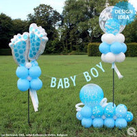 Qualatex 35 inch BABY FEET - BLUE Foil Balloon 25851-Q-P